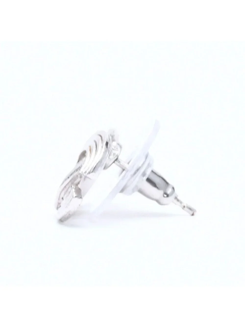 Chanel Earrings CC Logo Silver Metal